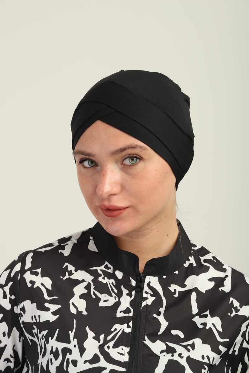 Tesettür bone modeli - tam kapatan yüzme bonesi toptan