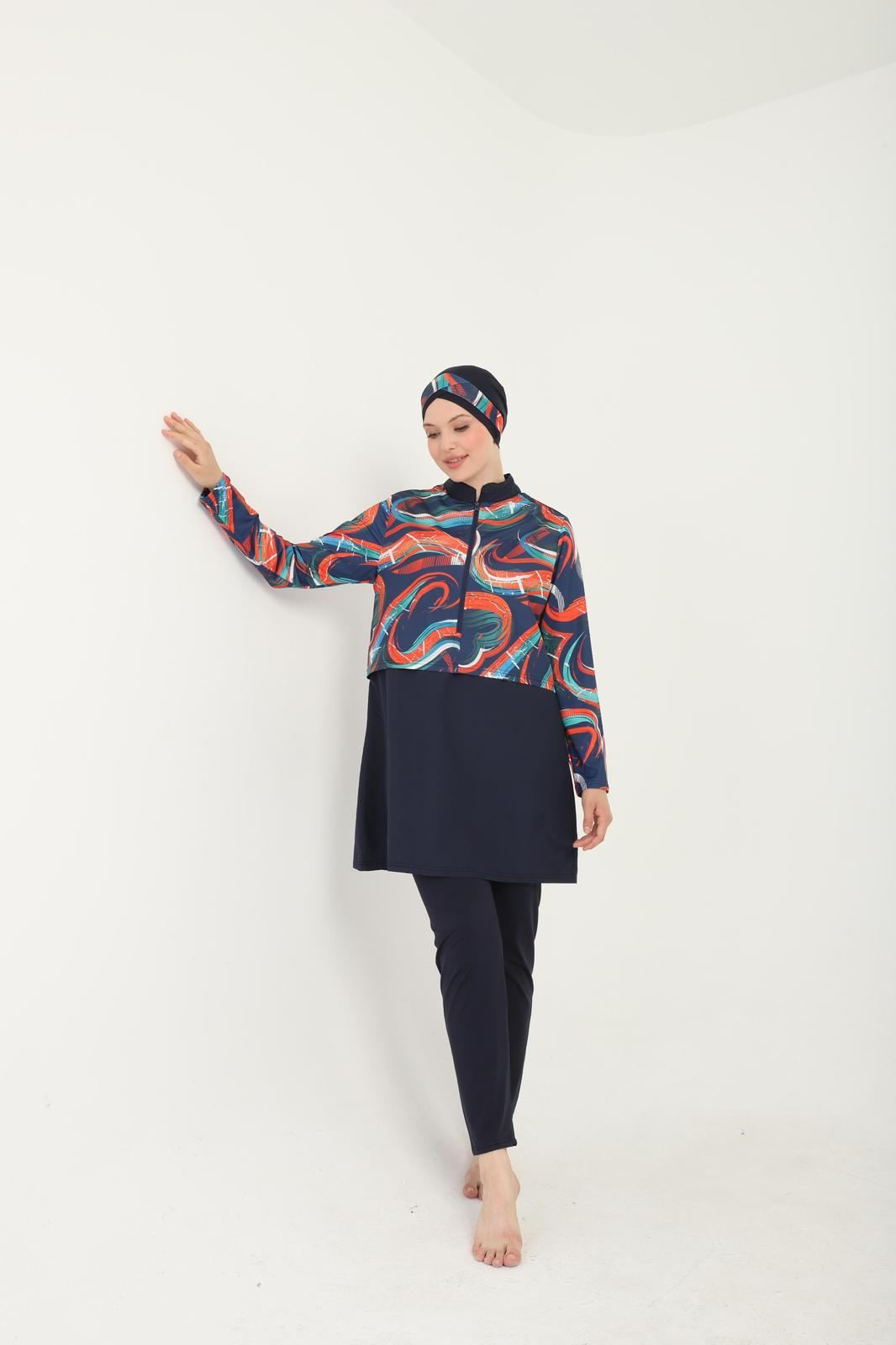 Toptan tesettür mayo croplu likra modelleri - Sonnes Swimwear